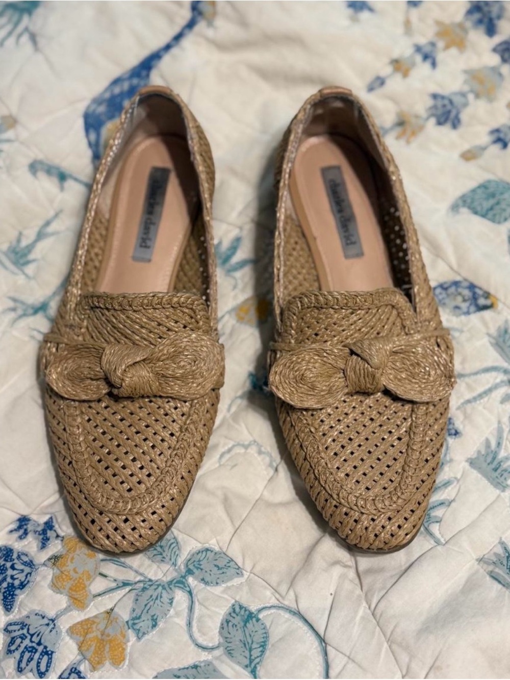Woven Knot-Detail Loafers in Tan